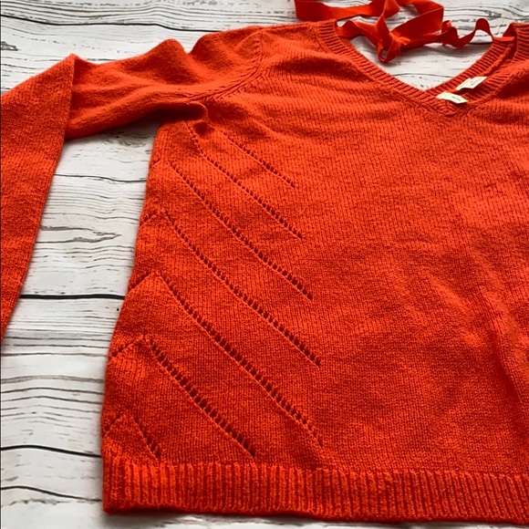 Bright orange sweater from Anthropologie - Picture 3 of 5